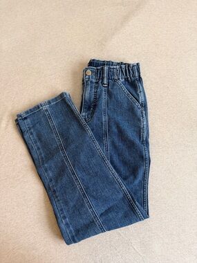 J Crew Factory elastic waist front seam jeans